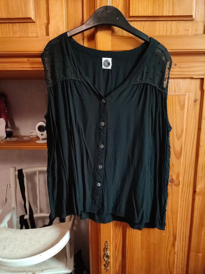 Chemise sans manche noir femme - photo numéro 2
