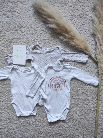 Lot de 3 body - 6 mois