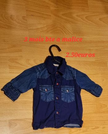 Chemise en jean 3 mois