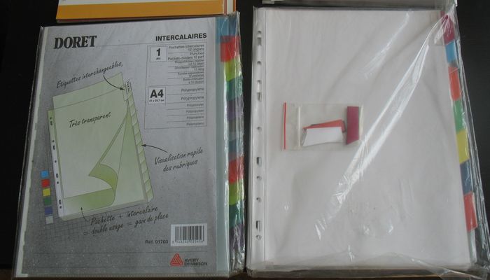 LOT DE 4 PAQUETS D'INTERCALAIRES - GRAND FORMAT - n°50 - photo numéro 3