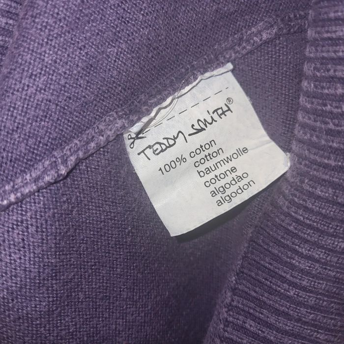 Pull-over Col V - Violet Brodé  - Teddy Smith - Taille S - photo numéro 5