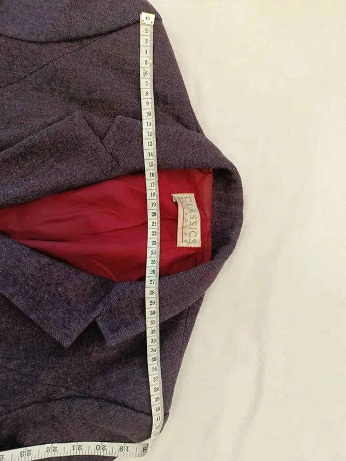 Veste blazer court prune en laine vintage Classic by Haggar - photo numéro 8