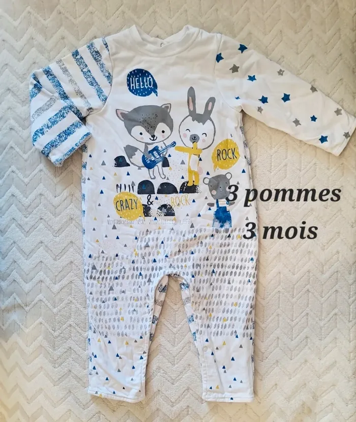 Pyjama 3 pommes 3 mois