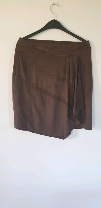 Jupe marron mado matière douce