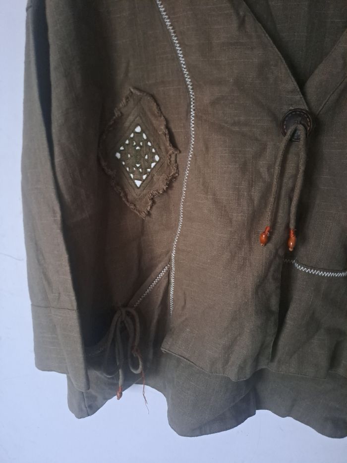 Veste / Gilet Kaki Floresse Taille L - photo numéro 5