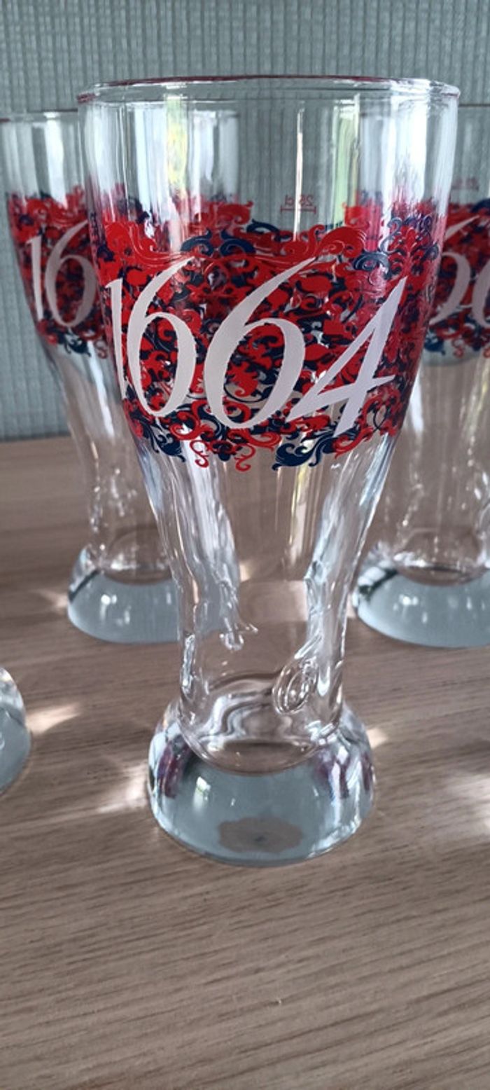 6 verres à bière 1664 édition collector - photo numéro 4