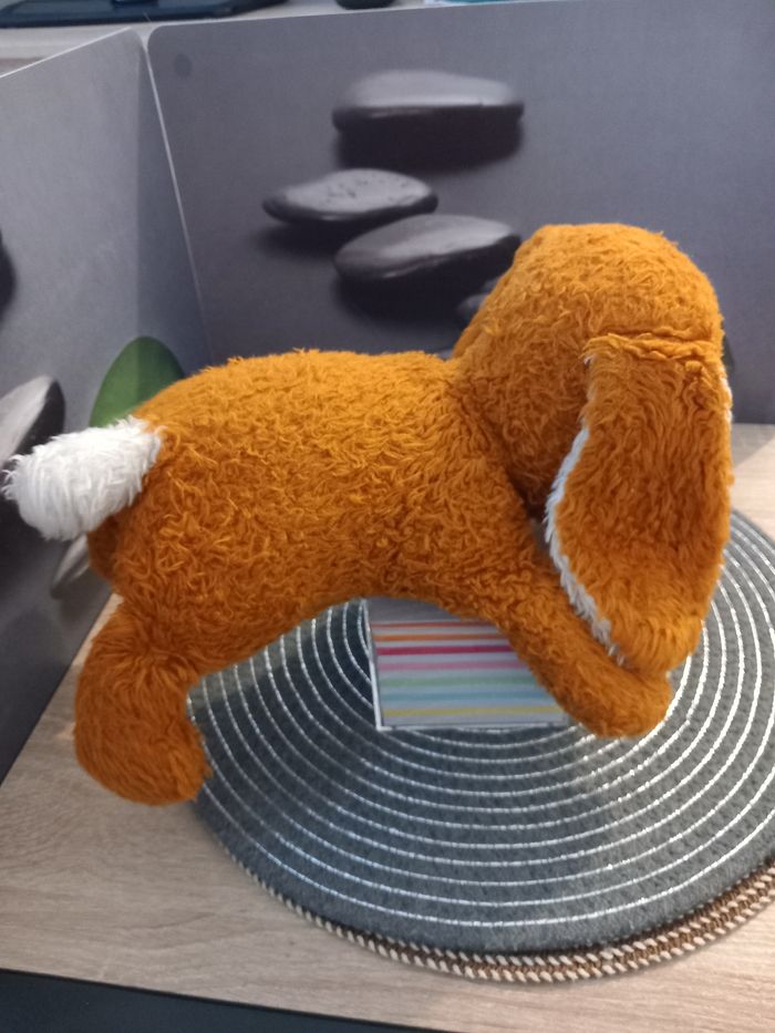 Peluche chien vintage marron roux 29cm - photo numéro 2