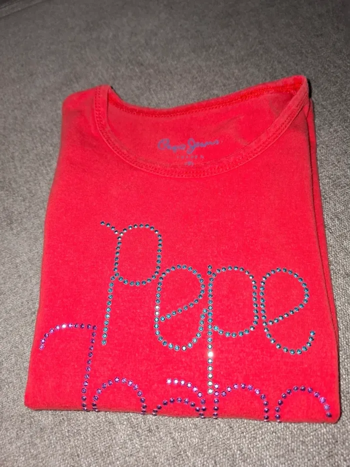 T-shirt rouge Pepe jeans 8 ans - photo numéro 2