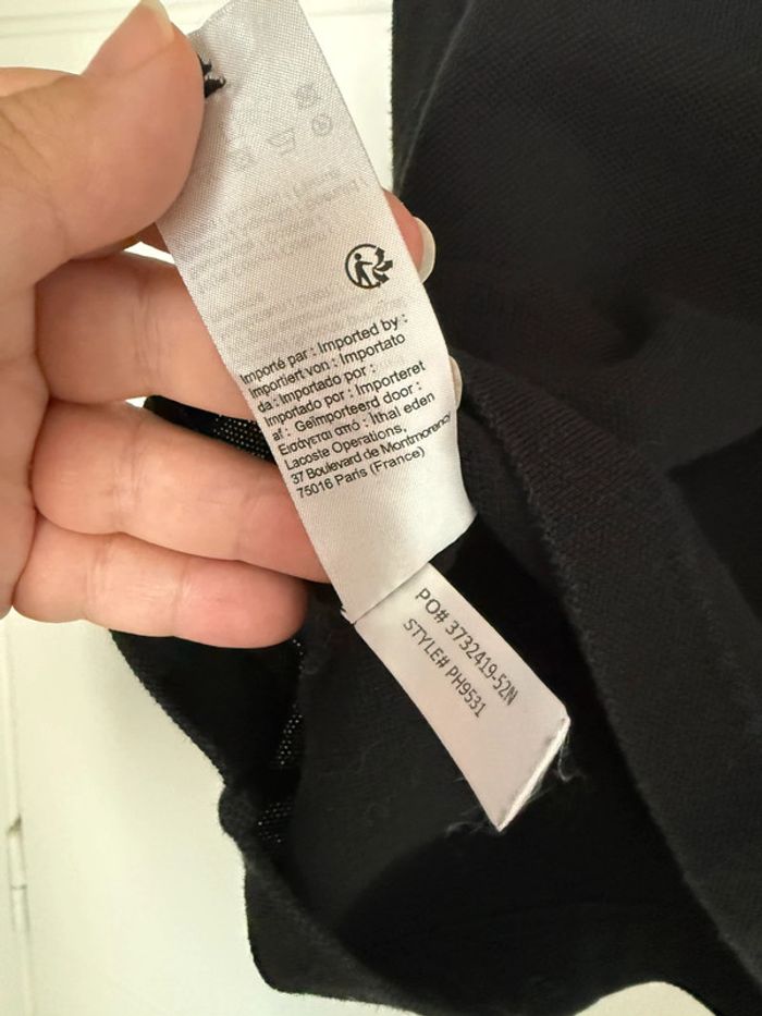 Polo noir Lacoste homme S ou 36 - photo numéro 10