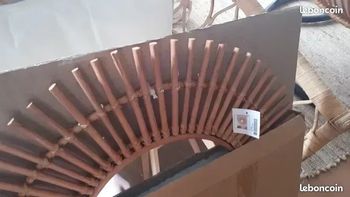 Miroir en rotin naturel - Style Boho - NEUF

