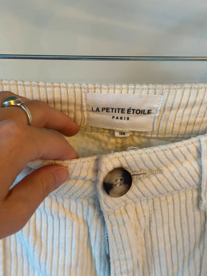 Pantalon velours côtelé écru taille 38 - La Petite Étoile Paris - photo numéro 5