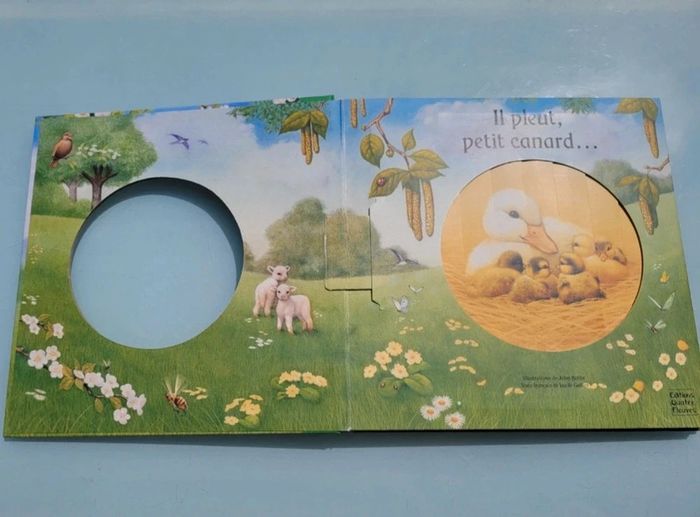 Superbe livre animé de fenêtres magiques, Il pleut petit canard.. Quatre fleuve - photo numéro 4