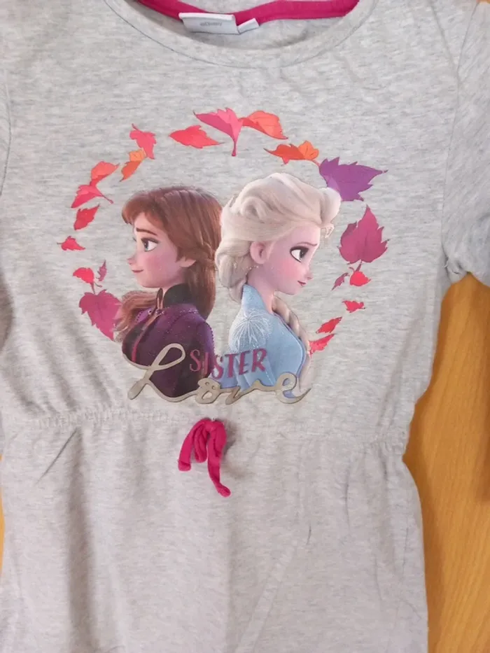 🚼chemise de nuit coton 6ans Disney reine des neiges - photo numéro 2