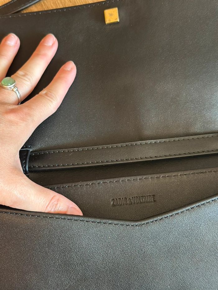 Sac à rabat cuir noir Zadig & Voltaire ZV Initiale - photo numéro 14