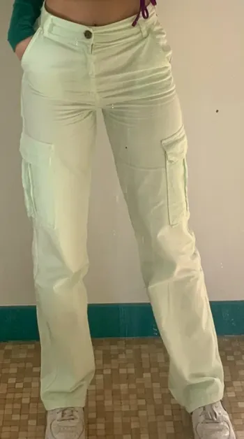 Pantalon cargo taille haute