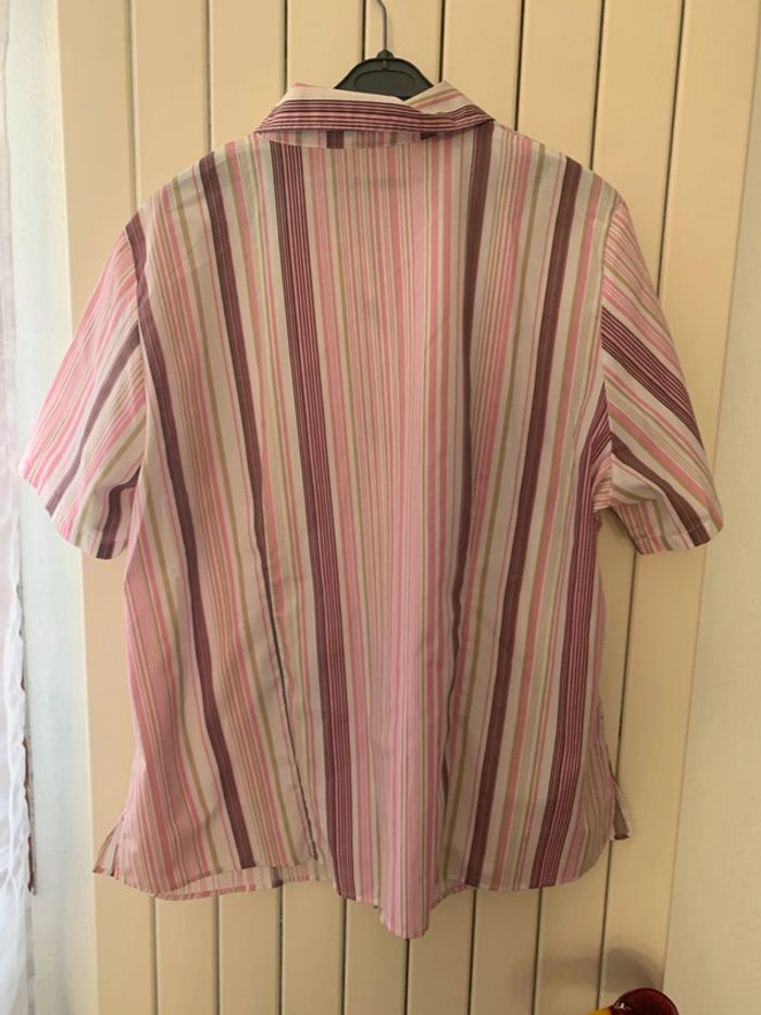 Chemise femme T48 rose manche courte - photo numéro 4