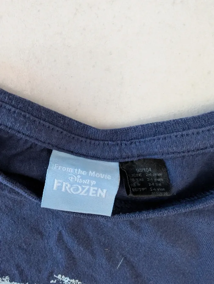 T-shirt bébé fille 2/4 ans La reine des neige - photo numéro 2