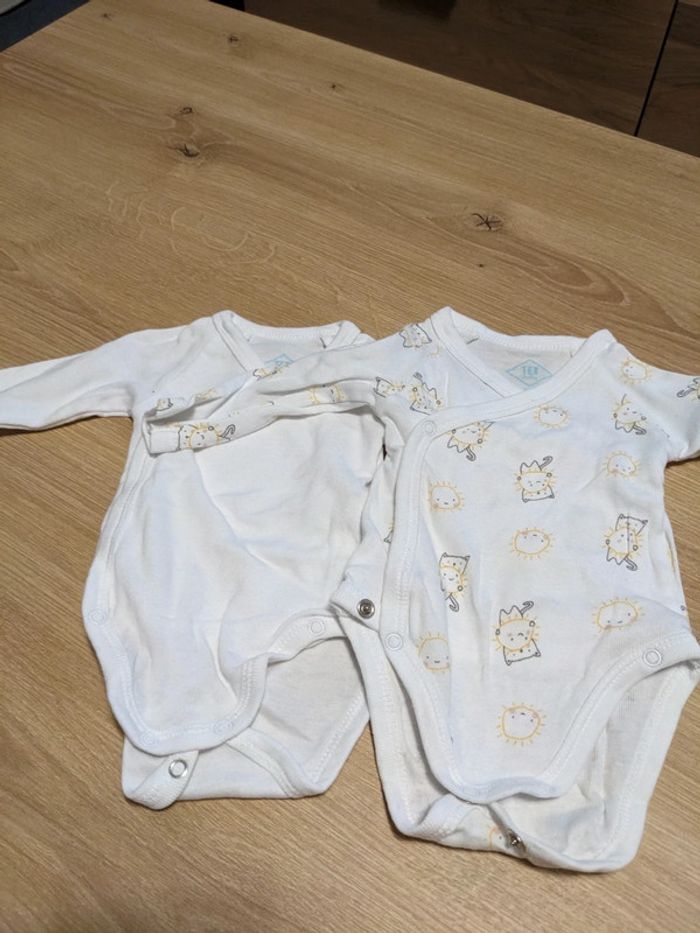 Lot de 7 bodys garçon manches longues taille 1mois - photo numéro 5