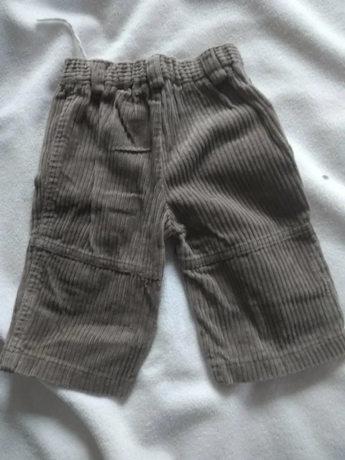 Pantalon Velours Garçon 6 Mois - photo numéro 2