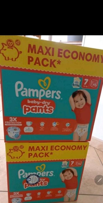 Lot de 2 cartons de couches culottes pampers taille 7 à 40€
Avec le code 
RENNE30
le lot passe à 28€