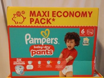 Couches-culottes Pampers taille 6