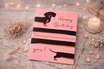 Enveloppe rouge + carte d’anniversaire - excellent état