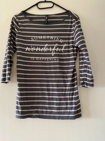 Pull manches 3/4 « something Wonderful ist Happening » Jean Pascale Taille S