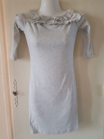 Robe grise May – Volants – Taille S/M