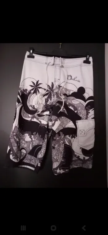 Bermuda Oxbow imprimé noir et blanc T38