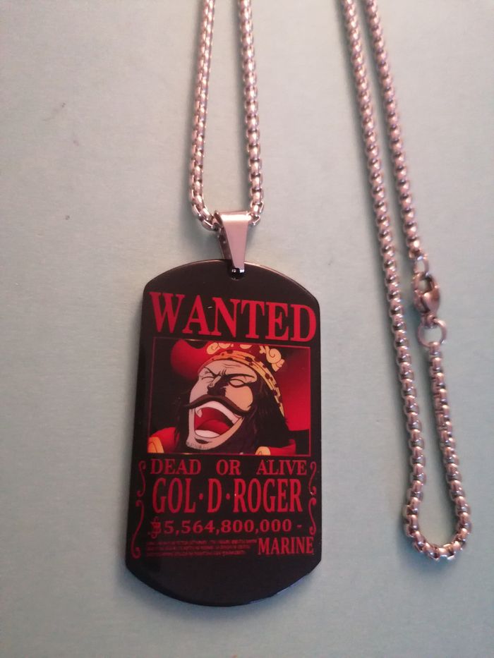 collier plaque One Piece Gold -D-Roger - photo numéro 2