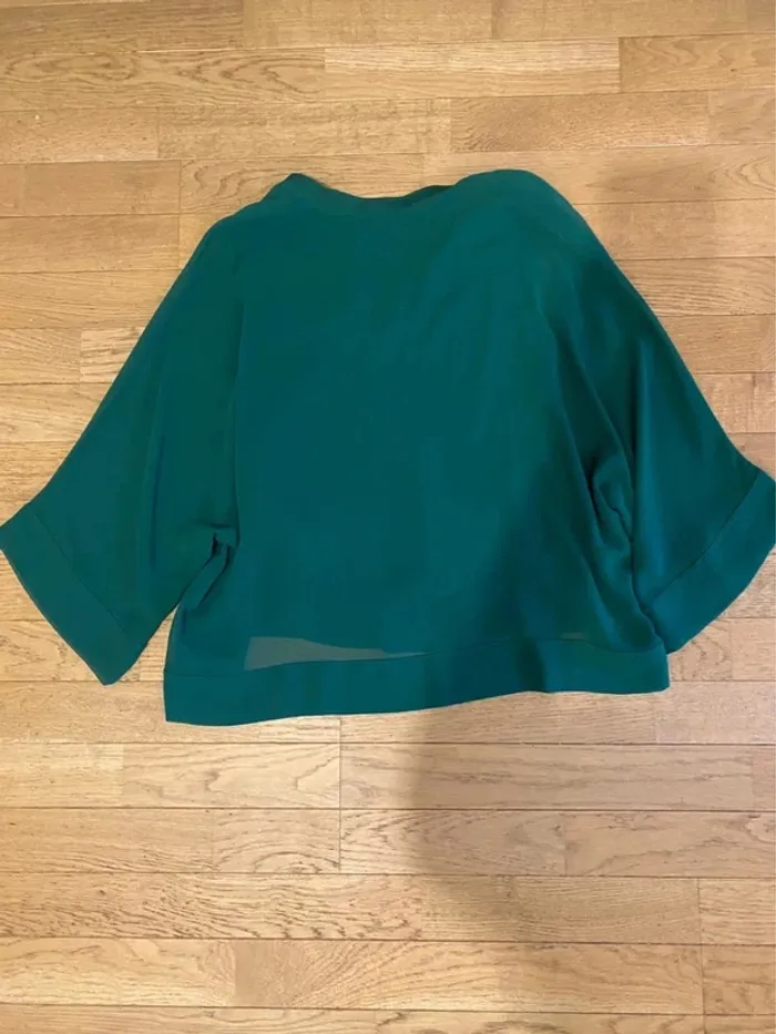 Blouse oversize verte Zara taille XS - photo numéro 6