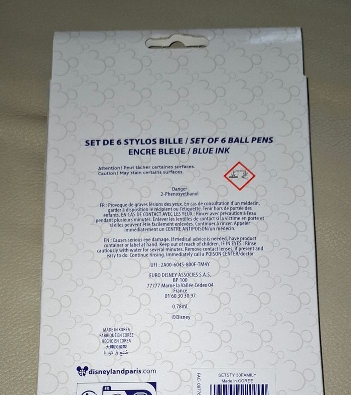 Set de 6 stylo à billes disney - photo numéro 2
