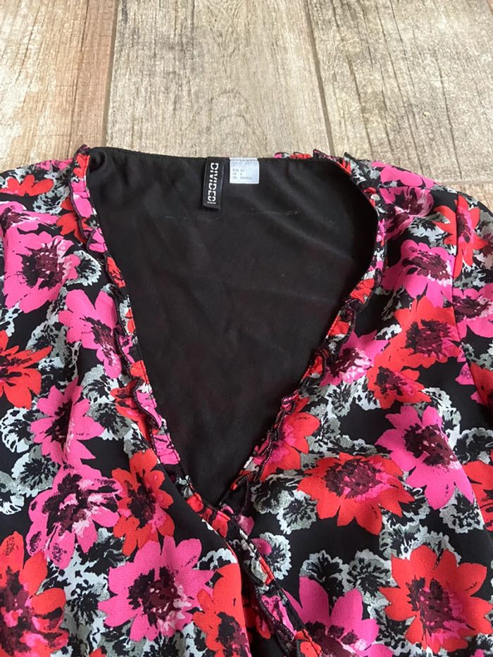 Petite robe courte à fleurs et volants h&m - photo numéro 5