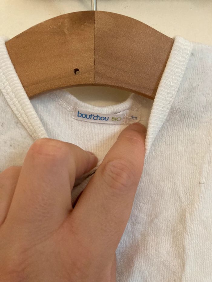 Pyjama Dors bien en velours Bout’Chou taille 3 mois - photo numéro 3