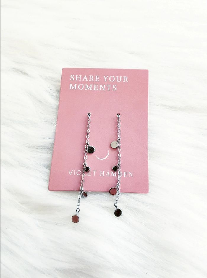 Boucles d'oreilles pendantes argent sterling neuves đź–¤