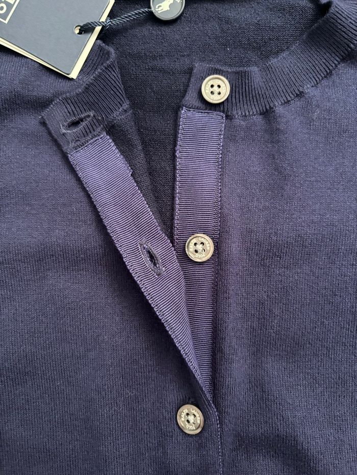 Cardigan Ralph Lauren femme taille M bleu marine - photo numéro 8
