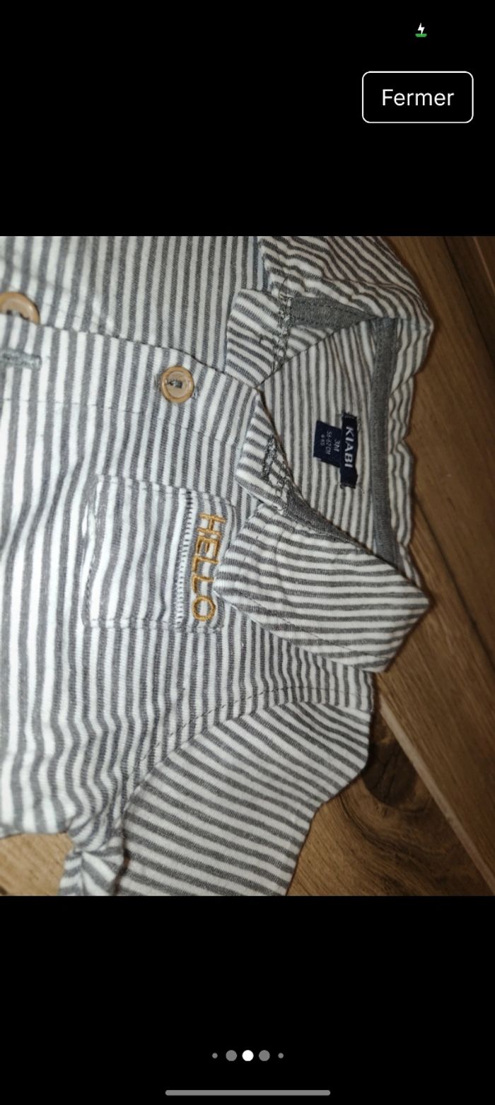 Lot 3 chemises dont une molletonné style sherpa 
Et 1 polo rouge
Parfait état 
Taille 3 mois 59-60cm 
marque orchestra sergent major Kiabi tape à l'oeil - photo numéro 7