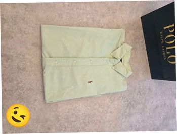 Chemise Ralph Lauren manche longue Taille L vert Homme Men CHE97