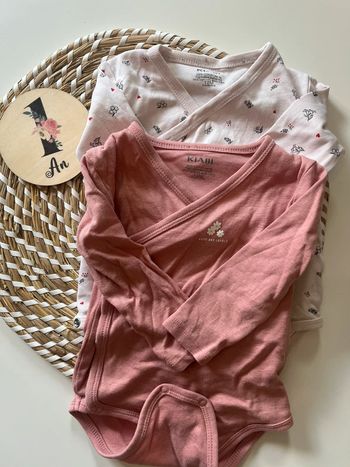 Lot de 2 body manches longues - Kiabi - 1 mois