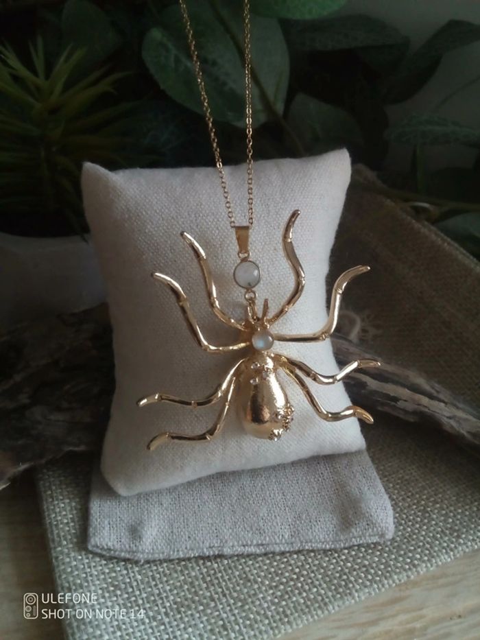 Collier araignée avec pierres naturelles semi précieuses - photo numéro 4