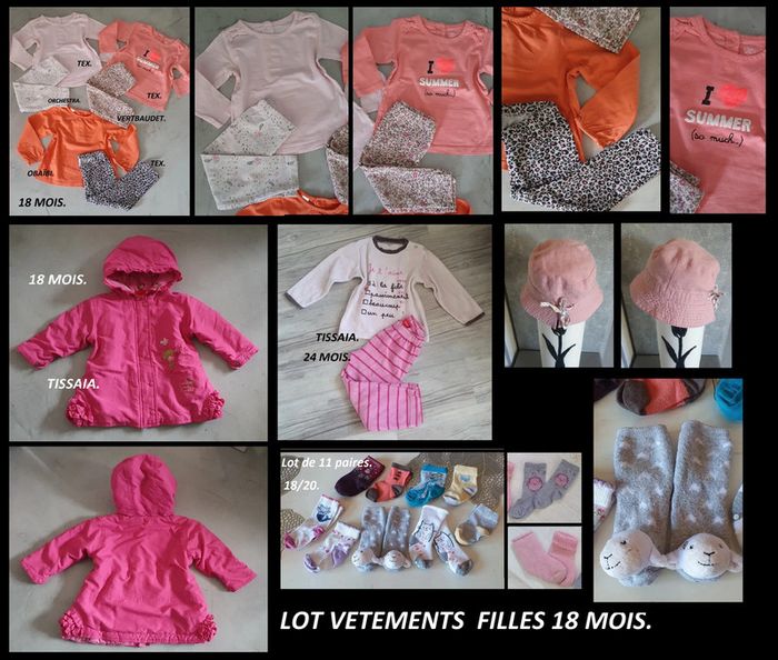 LOT vêtements filles Taille 18 mois