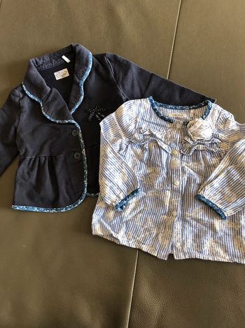 Ensemble chemise et veste molleton 12 mois IKKS