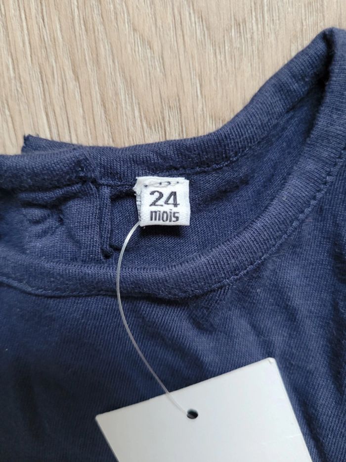 Robe bleu marine à broderies anglaises - photo numéro 3