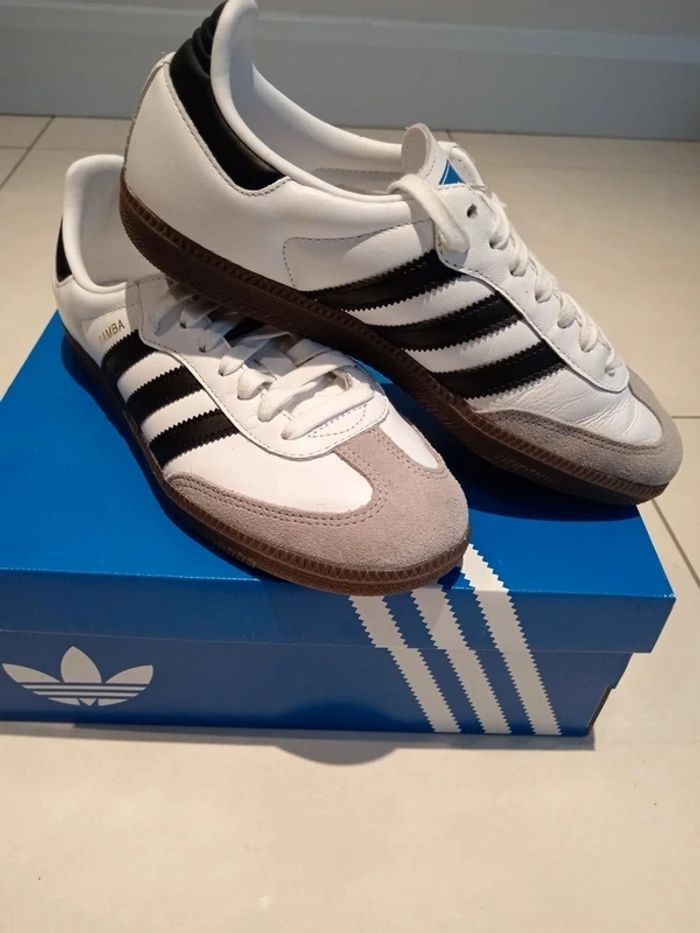 Adidas Handball Spezial 40 Blanc Braun Cuir - photo numéro 6