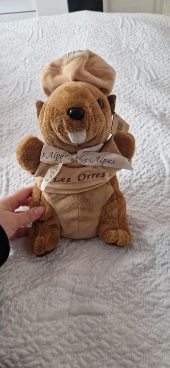 Peluche Marmotte Les Orres Neuve avec étiquette