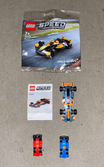 Lot X3 Lego Polybag Speed Champions + 2 Race car