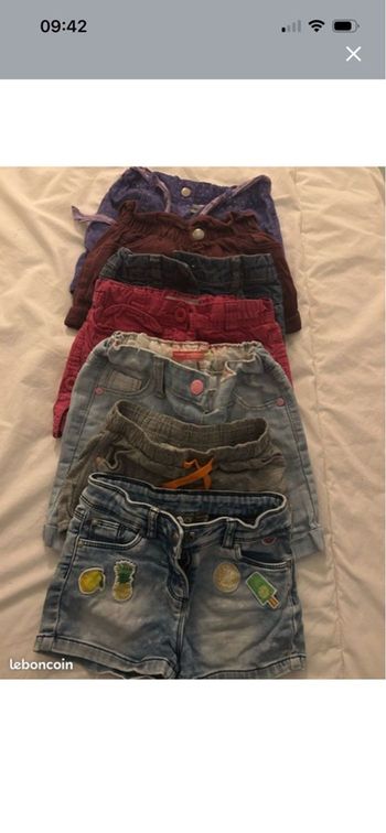 Lot 7 shorts fille 4ans