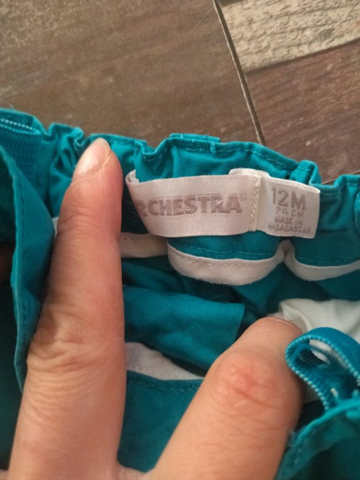 Short bleu taille 12 mois - photo numéro 3