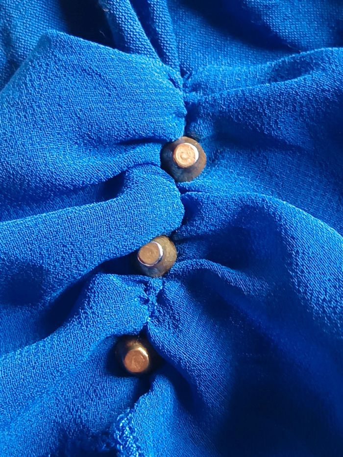 💎robe 👗 Pimkie t xs 34 s 36 noir bleu indigo avec voile confort été tendance - photo numéro 11