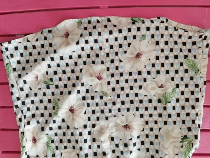Blouse sans manches fleurie dentelle - photo numéro 8